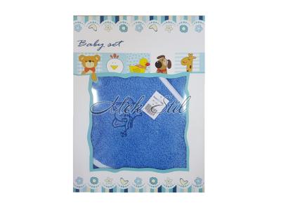 Детска колекция  Бебешки хавлии|Бебешки чаршафи  Луксозен бебешки комплект в синьо
